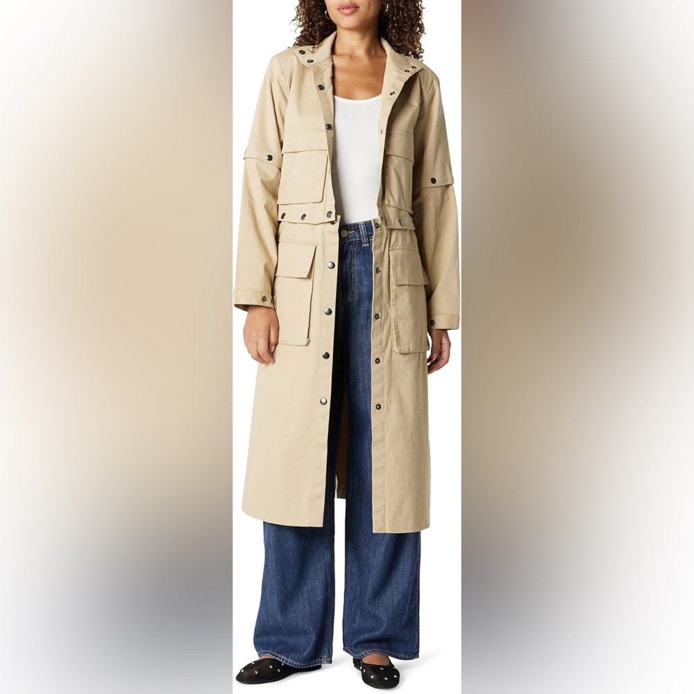 The Drop Women's Tan Convertible Utility Coat Size Small NWT - Picture 7 of 11